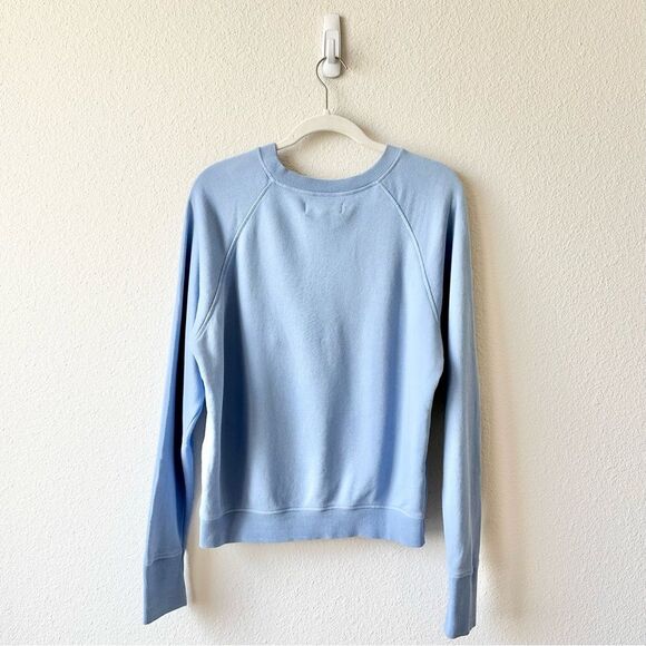 NWT Manduka X Spiritual Gangster Bridget Raglan Blue NAMASTE Sweatshirt Sz Small - Picture 4 of 8
